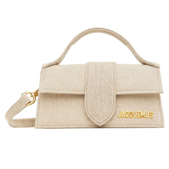 JACQUEMUS Le Bambino mini top handle linen canvas crossbody bag shoulder bag - Picture 1 of 6